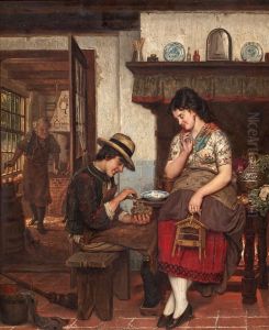 Pareja En Un Interior by Adrien Jean Madyol Madiol