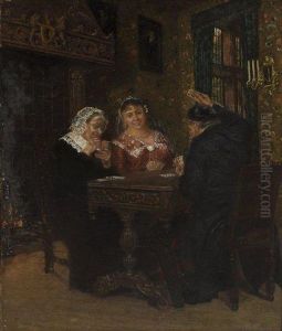 La Partie De Carte by Adrien Jean Madyol Madiol
