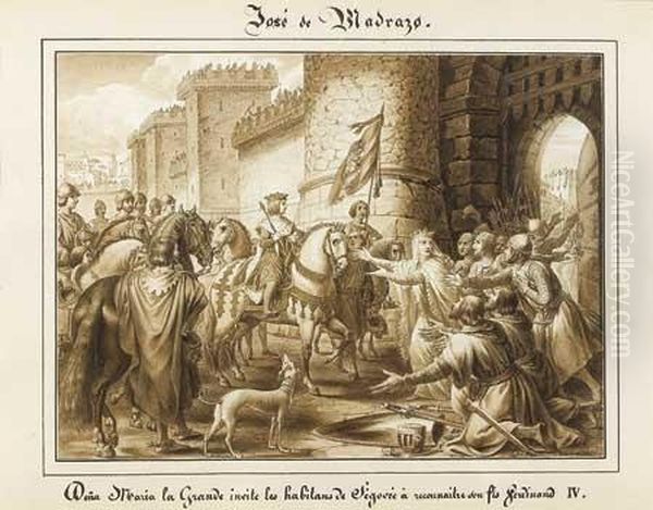 Dona Maria La Grande Invite Les Habitants De Segovie
 A Reconnaitre Son Fils Ferdinand Iv - view 1