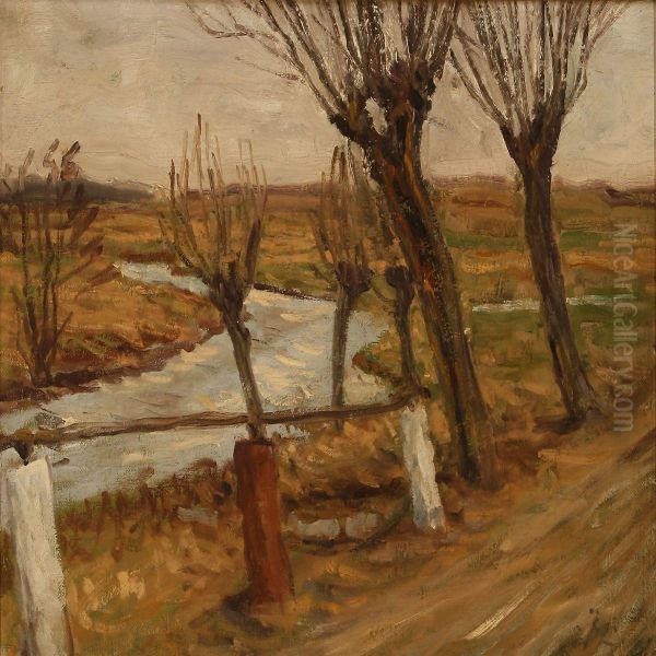 Autumn Landscape With Poplars - view 1