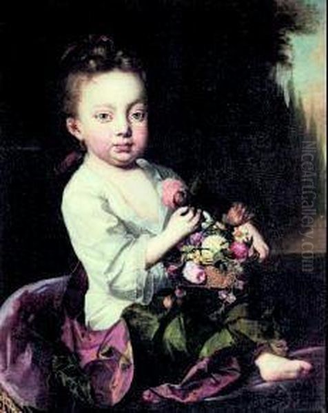 Bimba Con Cesto Di Fiori - view 1