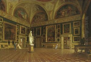 Elegant Company In The Illiad Room, The Pitti Palace,florence by F Maestosi