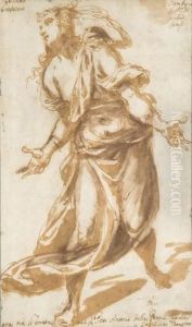 Recto : Etude De Figure Drapee by Francesco Maffei