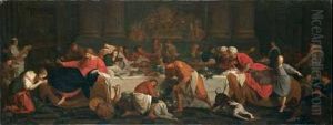 La Cena In Casa Di Marta E Maria by Francesco Maffei