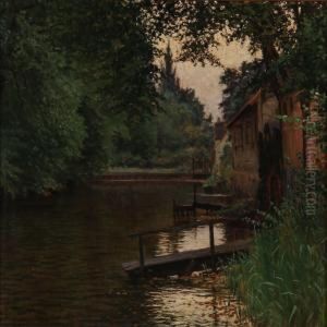 View Of A Millpond by Valdemar Magaard
