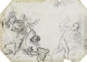 Battle Scene With Warrior And Dagger