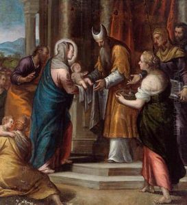 La Presentazione Del Bambino Gesu Al Tempio by Alessandro Maganza
