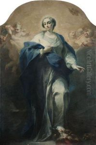 Santa Margherita Sconfigge Il Male O Il Trionfo Del Bene by Pietro Antonio Magatti