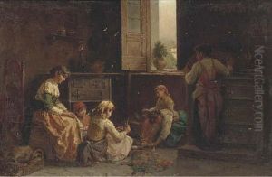 Preparing The Evening Meal by Luigi Maggiorani