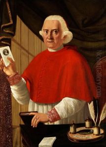 Portrait Eines Italienischen Kardinals Der Zeit Papst Pius Vii. by Carlo Magini