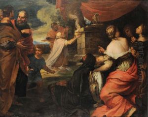 Salomone Adora Gli Idoli by Stefano Magnasco