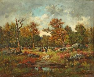 En Foret De Fontainebleau by Camille Magnus