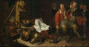 Couple Dans Une Auberge Devant Une Nature Morte De Cuisine