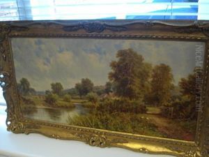 Rural River Scene by Henry Maidment