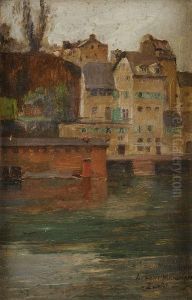 Vue De Zurich by Albert Pierre Rene Maignan