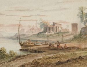 Vue Des Rives Du Nil by Albert Pierre Rene Maignan