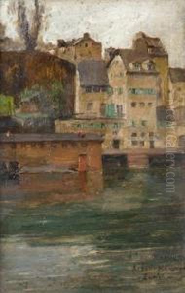 Zurich : Les Quais De La Limmat Au Niveau De Lindenhof Et Deschipfe - view 1