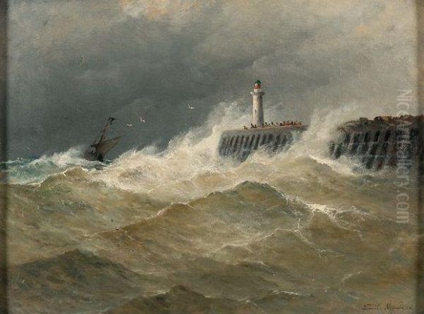 Tempete Pres De La Jetee - view 1