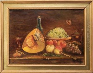 Nature Morte Au Potiron Et Papillon