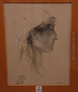 Face Of A Woman by Diogene Ulysse N. Maillart