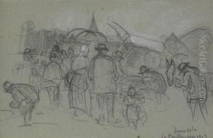 Scene De Marche by Fernand Maillaud