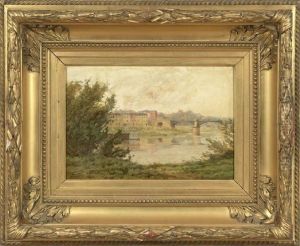 View Of A Town By The River