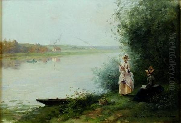 Jeunes Femmes A La Peche - view 1