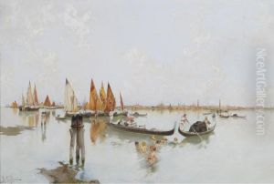 At Venice With Urchins Swimming by Raffaele Mainella