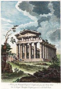 [a View Of The Hexastyle Peripetral/ipetral Temple]: Three Plates by Thomas Major