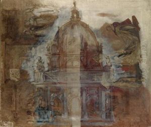 Sketch Of A Dome In Renaissance Form by Hans Makart