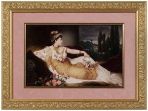 Kpm Porcelain Plaque by Hans Makart