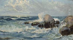 Seascape With Rocks by Vartan Makokian