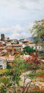 A Town View by Aleksander Vladimirovich Makovskii