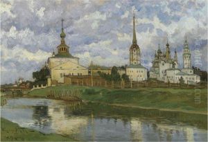 View Of Solikamsk by Aleksander Vladimirovich Makovskii