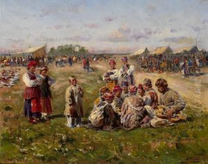 The Village Fair by Vladimir Egorovic Makovsky