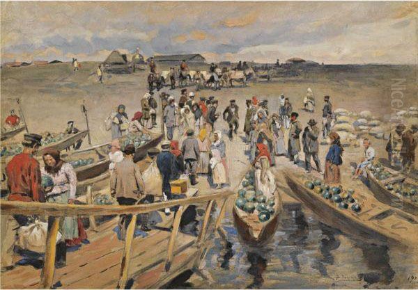 Watermelon Traders At The Quayside - view 1