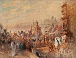 Religious Procession In Cairo by Konstantin Egorovich Makovsky