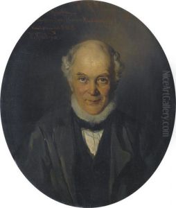 Portrait Of The Artist's Father, Egor Ivanovich Makovsky by Konstantin Egorovich Makovsky