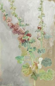 Hollyhocks by Konstantin Egorovich Makovsky