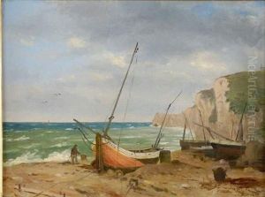 Falaise D'etretat by Charles Alexis Malapeau