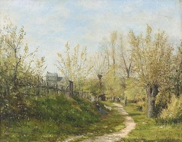 Sommerliche Landschaft Mit Weiden. - view 1