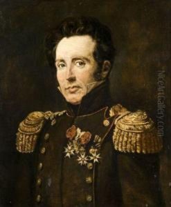 Etude Pour Le Portrait Du General Victor-abel De Salle (1776-1864) by Louis Claude Malbranche