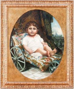 Ritratto Di Infante Su Passeggino by Federico Maldarelli
