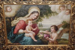 Madonna Con Bambino E Angelo