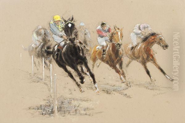 La Course De Chevaux by Louis-Ferdinand Malespina