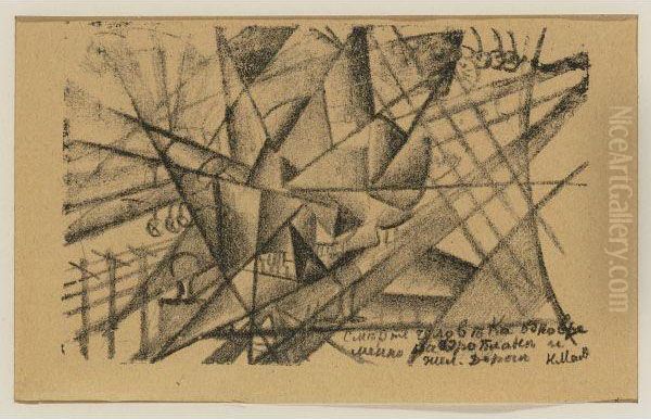 Simultaneous Death Of A Man In An Aeroplane And On The Railroad - view 1