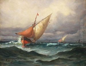 Bateau De Peche En Mediterranee by Charles Malfroy