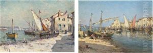 A French Fishing Village by Charles Malfroy
