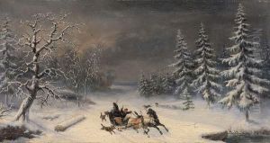 Traineau Attaque Par Des Loups