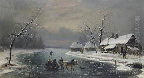 Crossing A Frozen Lake - view 1